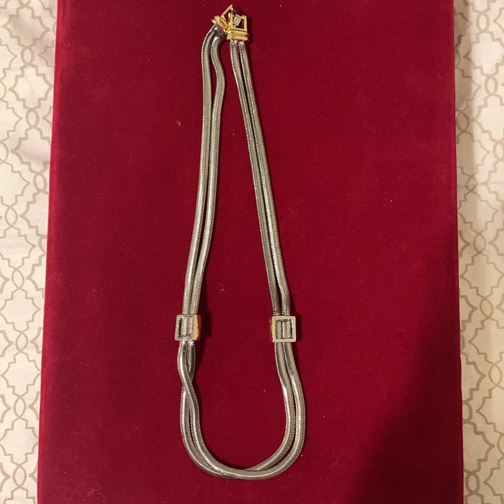 Two Strand Silver Necklace - Picture 6 of 6